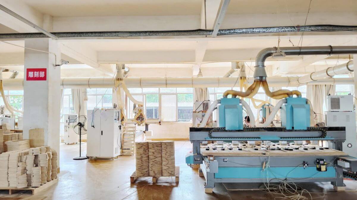 Engraving department at MSL Bamboo factory