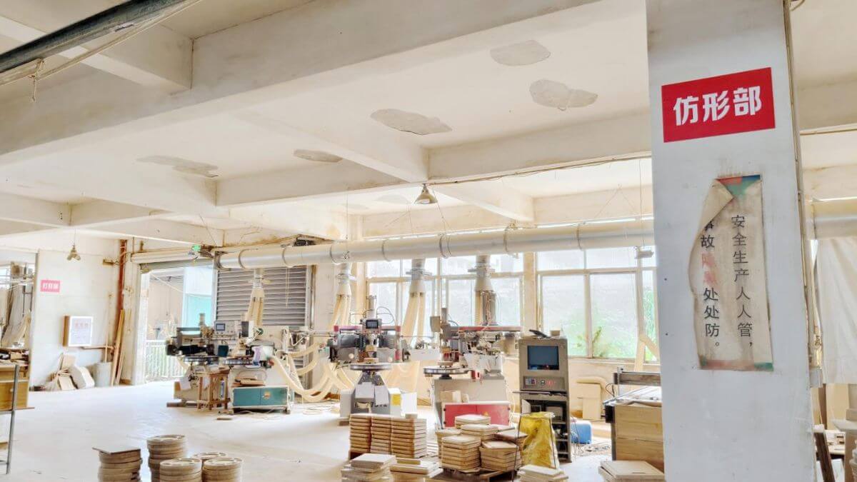 Shape sculpting department at MSL Bamboo factory
