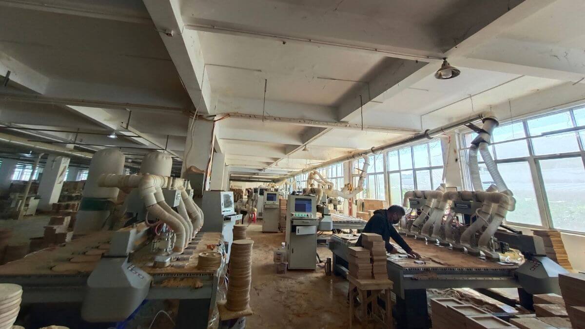 8,600 square meter bamboo production plant