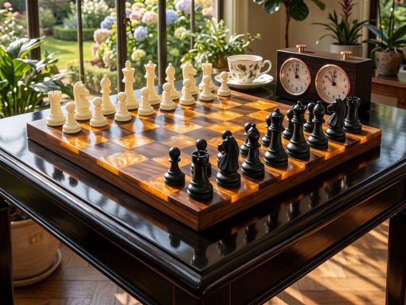Chessboard / Resin Overlay bamboo and wood board