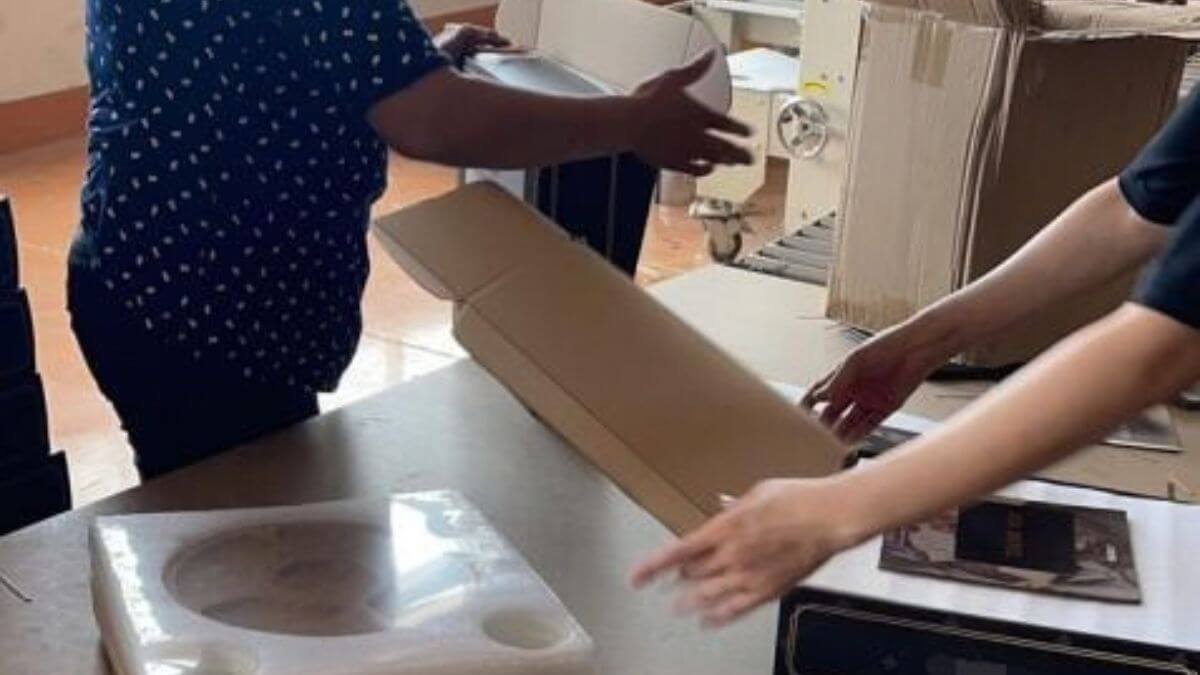 Packing at MSL Bamboo factory