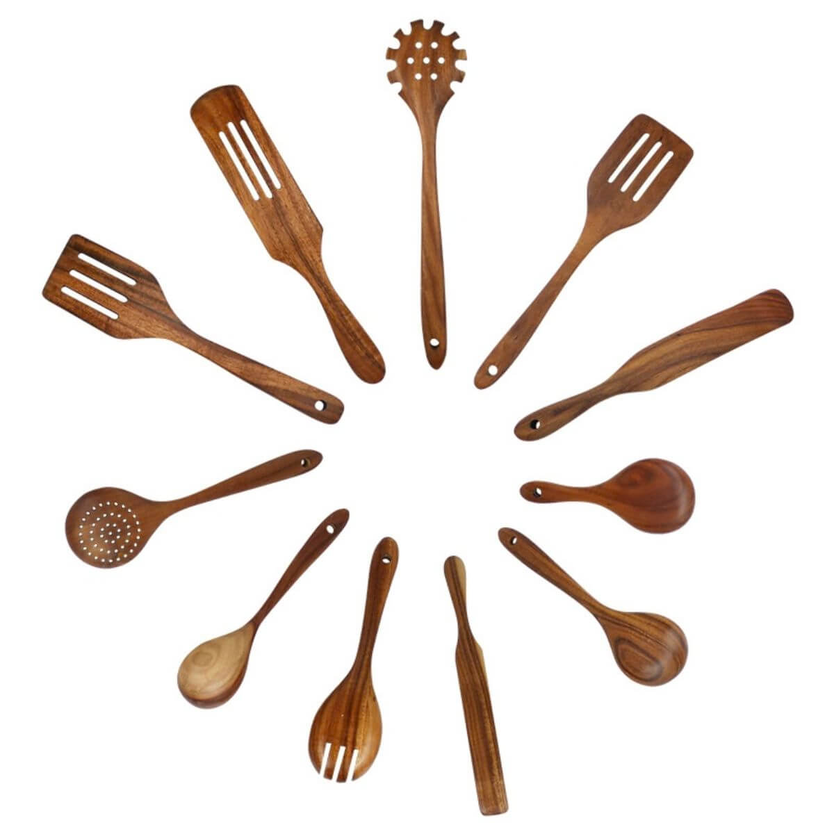 11-Piece Wooden Kitchen Utensil Set - Image 2