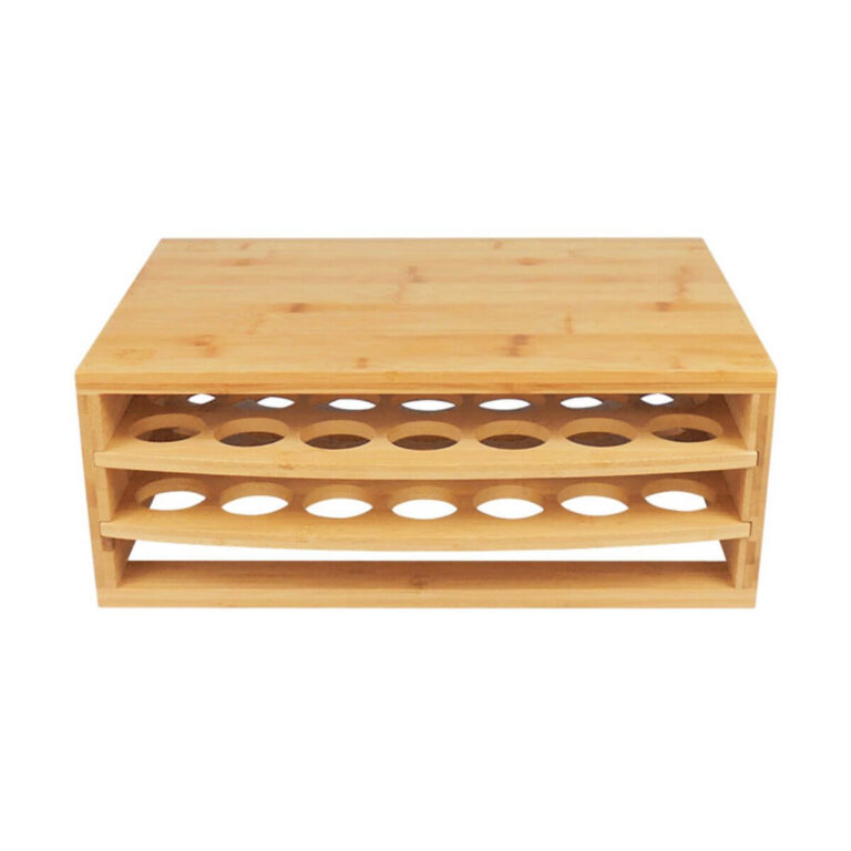 2-Tier Bamboo Coffee Pod Storage Drawer for Vertuo