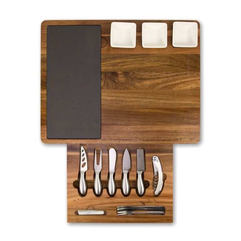 Acacia Charcuterie Board with Removable Slate