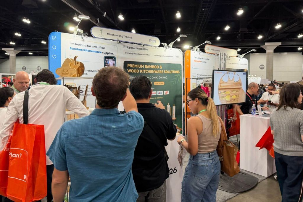 MSL Bamboo Booth F-05 crowded with buyers at CoCreate 2026 Los Angeles
