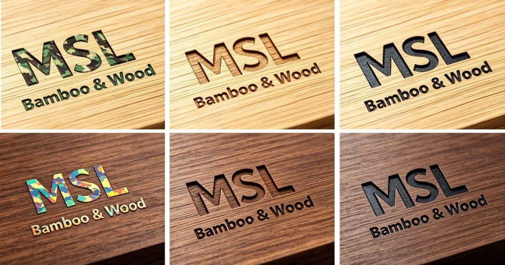 Custom logo methods for bamboo and wood kitchenware