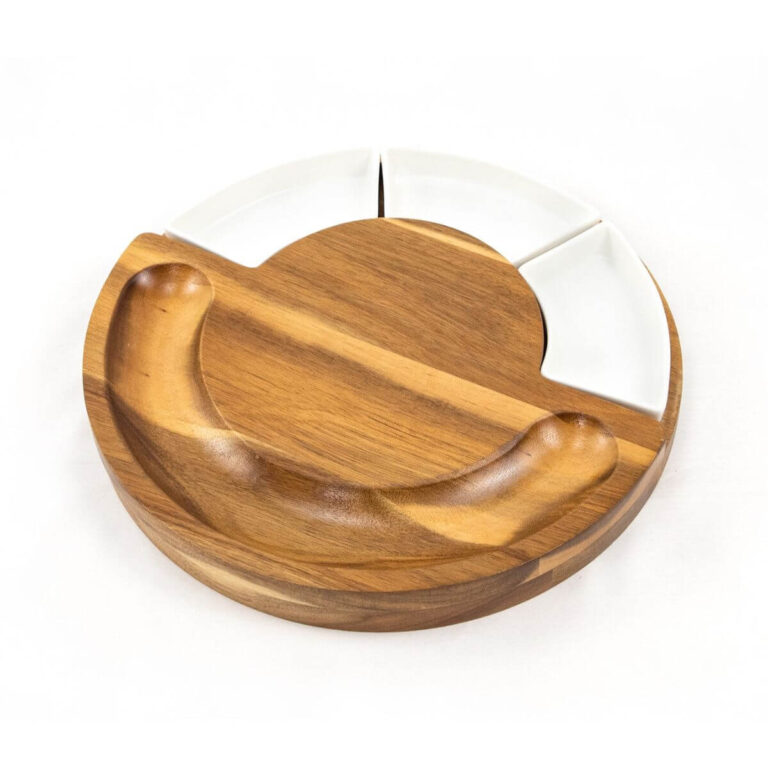 180° Swivel Acacia Cheese Board Set