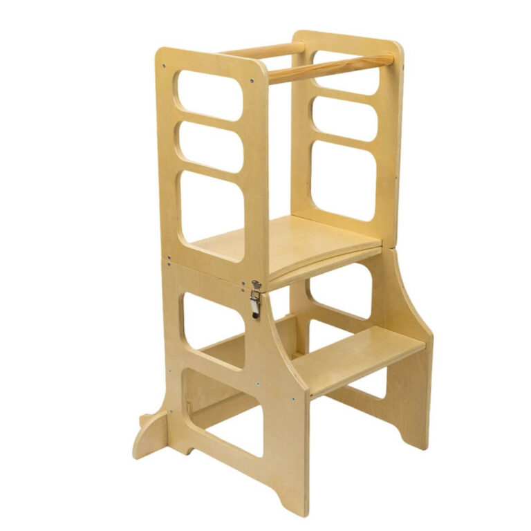 2-in-1 Convertible Bamboo Toddler Tower & Table Chair