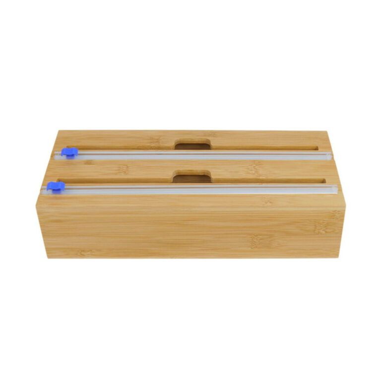 2-Slot Bamboo Wrap & Foil Dispenser with Slide Cutter