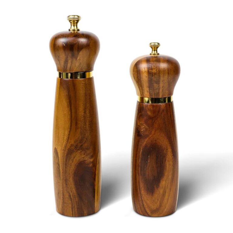 8.6-Inch Luxury Acacia Salt & Pepper Mill Set