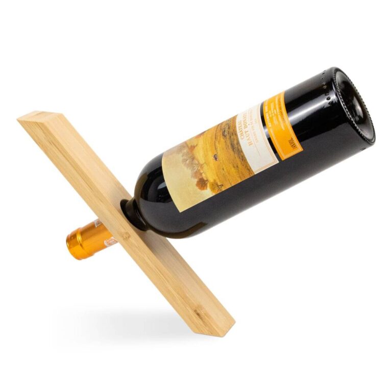 Balancing Bamboo Wine Bottle Holder