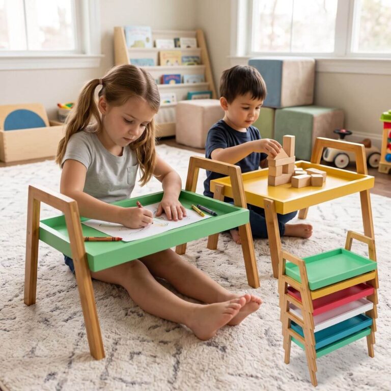Colorful Bamboo Kids Lap Desk with Handles