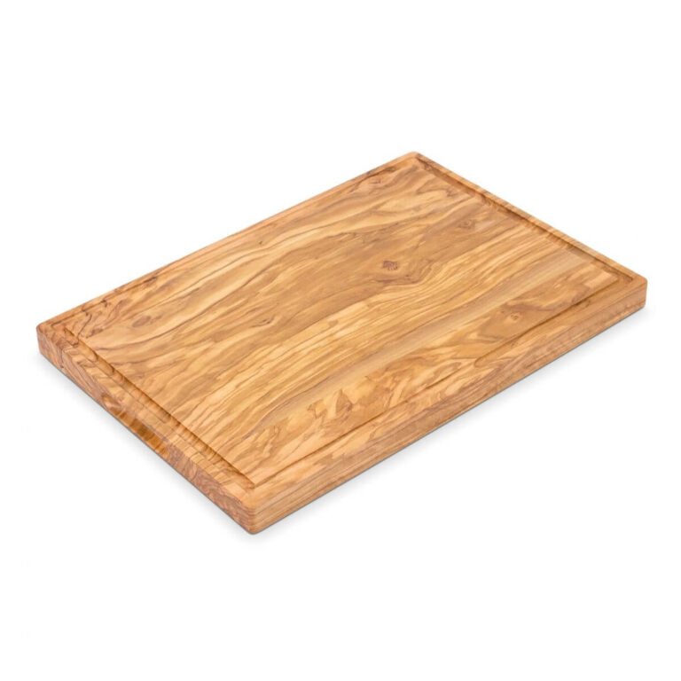 Large Olive Wood Cutting Board with Juice Groove