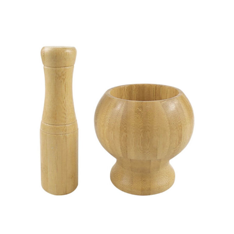 Medium Bamboo Mortar and Pestle Set