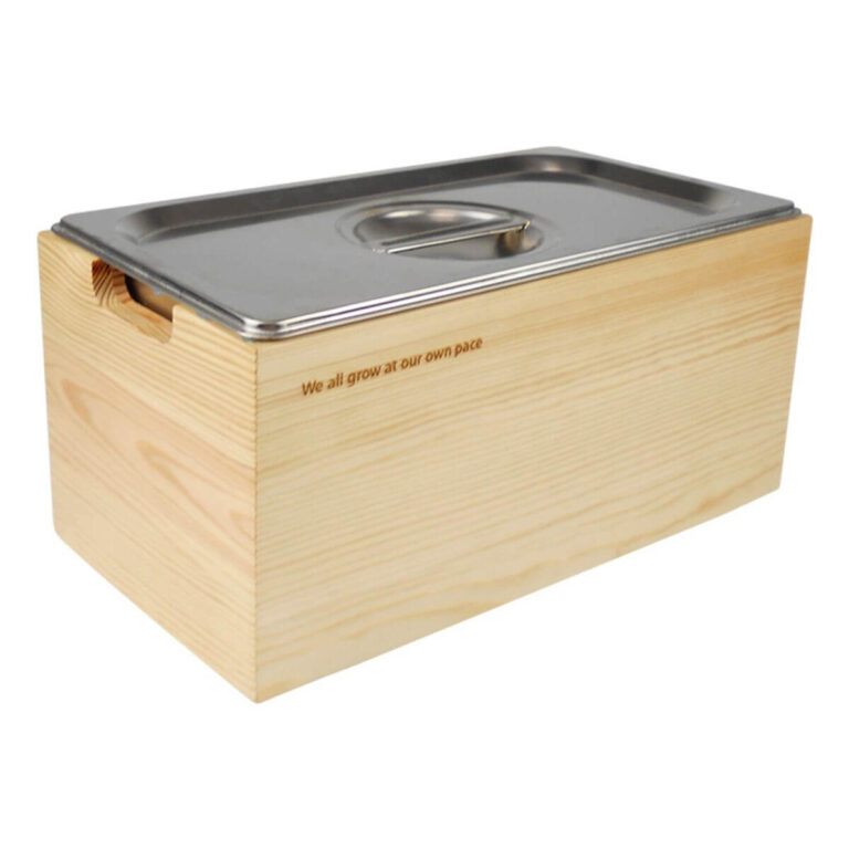 Pine Wood Compost Bin with Stainless Steel Insert