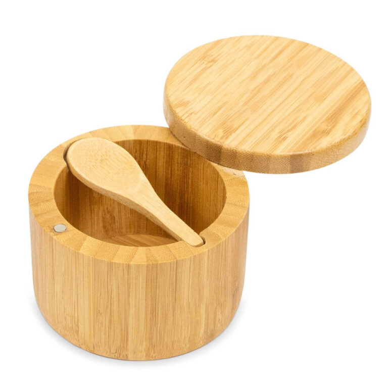 Single Compartment Bamboo Salt Cellar