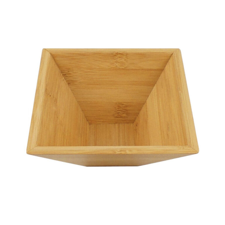 Modern Geometric Trapezoid Bamboo Bowl